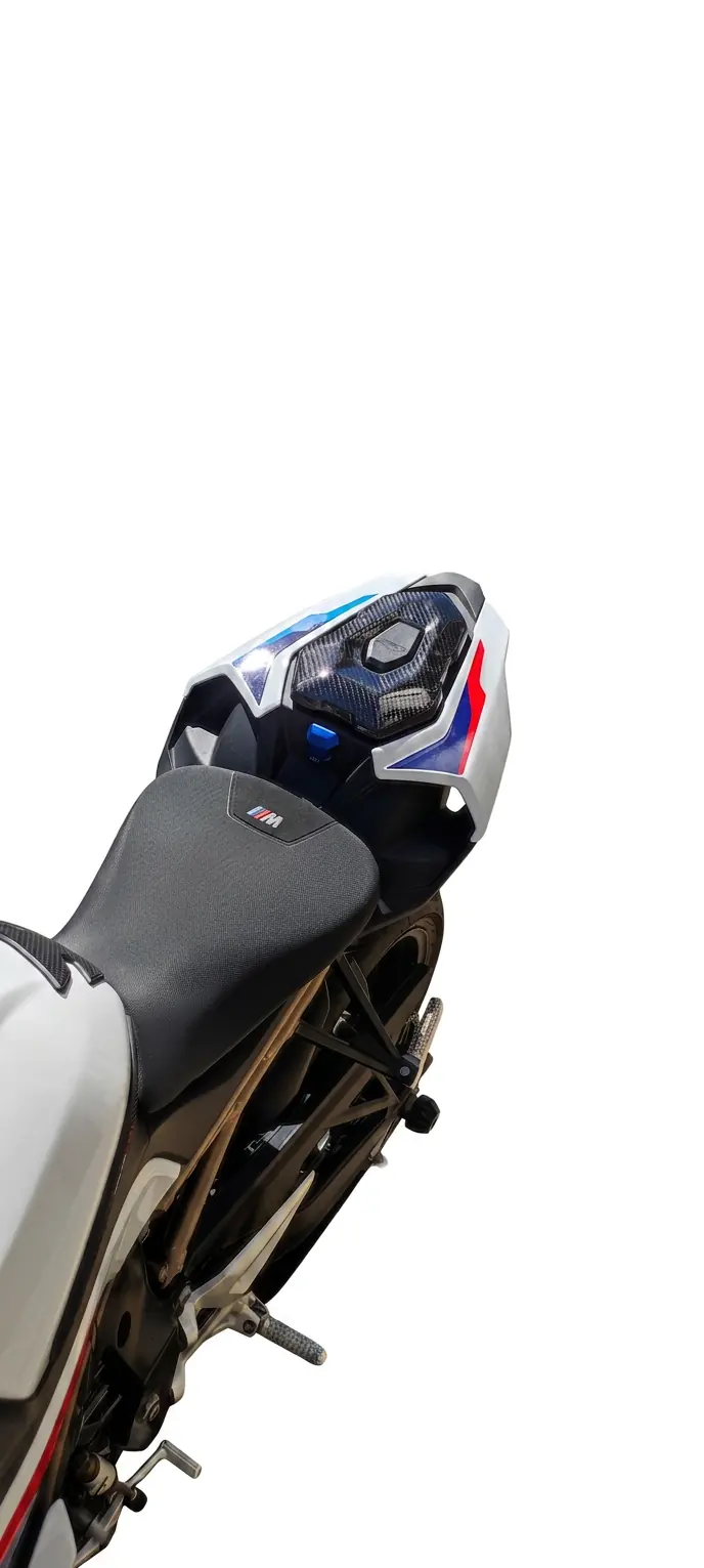 BMW S1000RR con colín en fibra de carbono